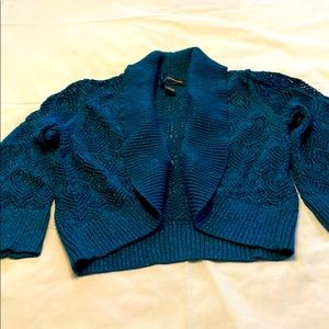Blue sparkled shrug